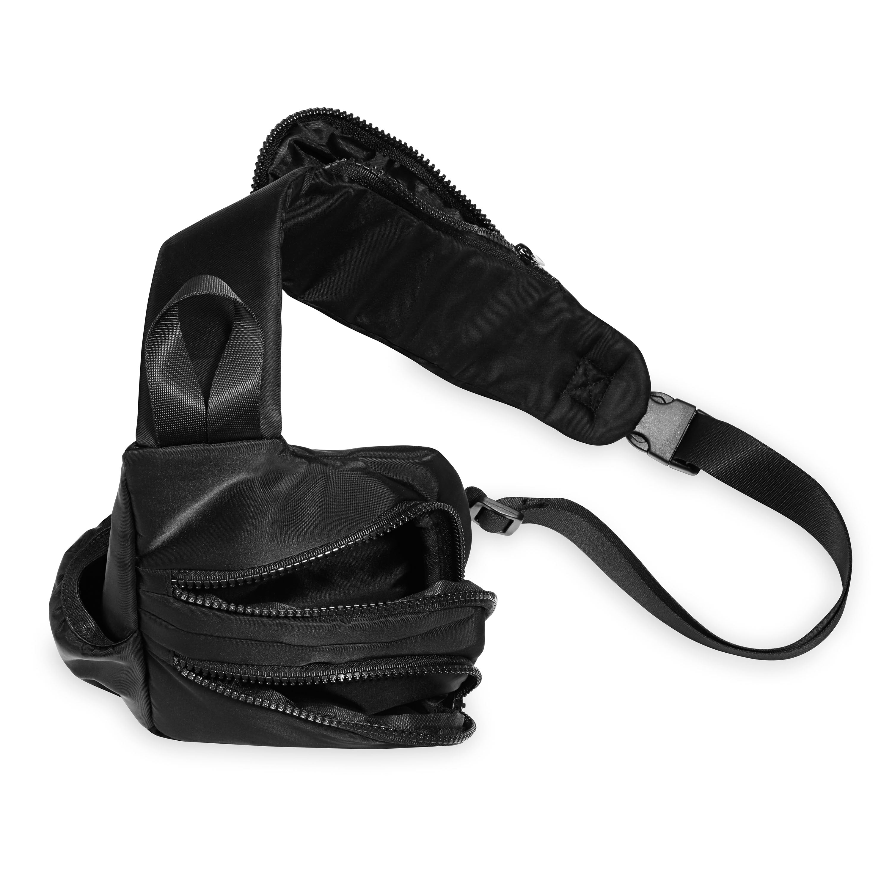 Gaiam Festival Sling Bag zippers open